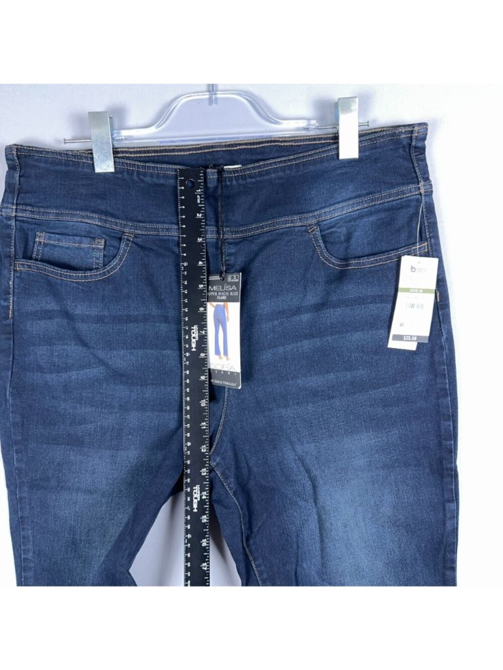 Sofia Jeans By Sofia Vergara Melisa Super High-Rise Flare Jeans Size 18 Pull On - Picture 9 of 12
